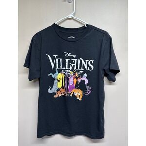 Disney Villains Graphic TShirt Black Men Size Large Jafar Ursula Cruella Deville